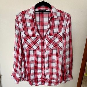 Red Plaid Button Down